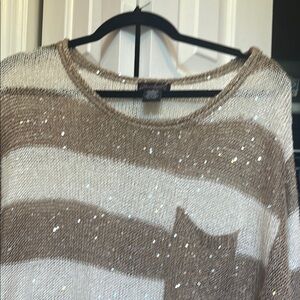 Striped Sequin Sweater